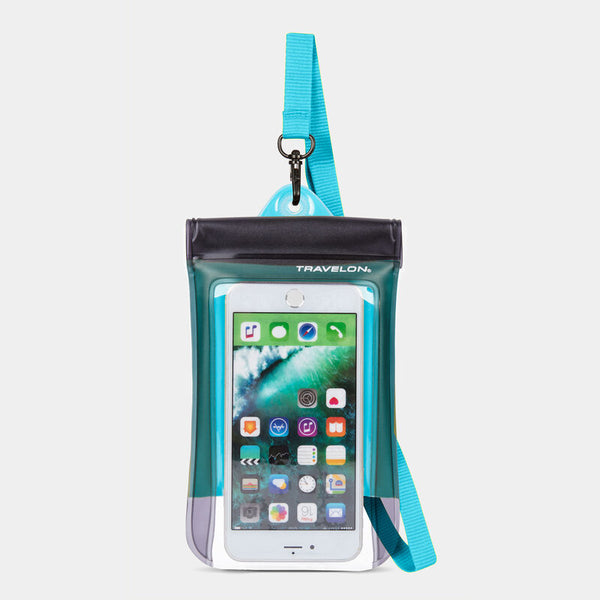 Travelon - Pochette imperméable pour téléphone intelligent/appareil photo - Bleu