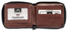Mancini Collection CASABLANCA Portefeuille pour hommes à fermeture éclair avec porte-cartes amovible (Sécurisé RFID)