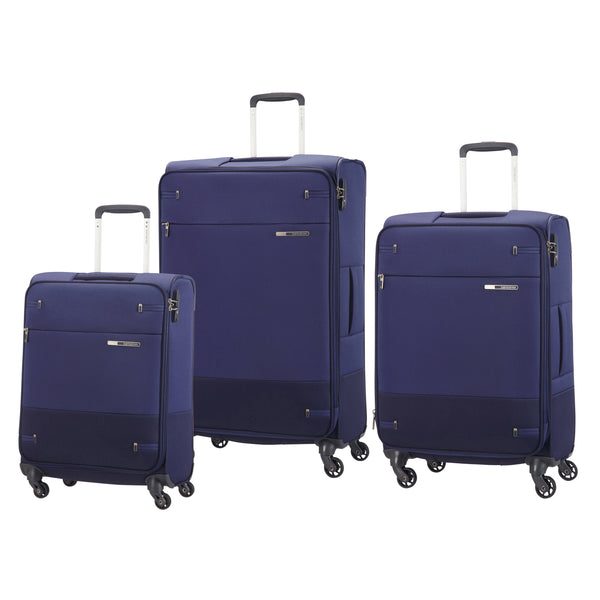 Samsonite Base Boost Ensemble de 3 valises extensibles spinner - Bleu