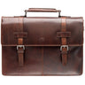 Mancini BUFFALO Double Compartment Briefcase for 15.6” Laptop / Tablet  - Brown
