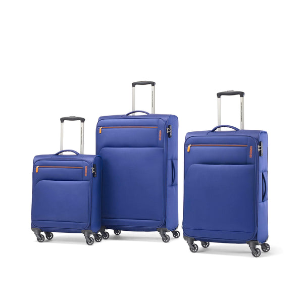 American Tourister Bayview NXT Ensemble de 3 valises spinner - Bleu royal