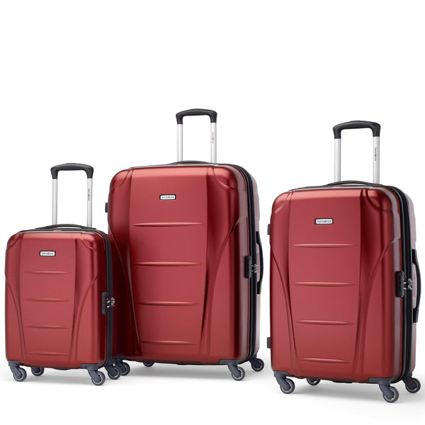 Samsonite Winfield NXT Ensemble de 3 valises extensibles spinner - Rouge foncé