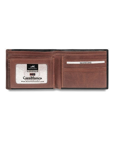 Mancini Collection CASABLANCA Portefeuille pour hommes avec porte-cartes amovible (Sécurisé RFID)