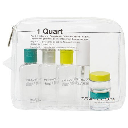 Travelon 1 Qt Zip-Top Bag with Bottles